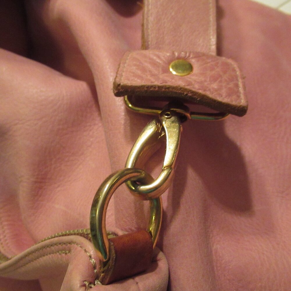 Terrida Tote Shopper Bag Colorful Bag XL Pink Leather - Picture 5 of 13